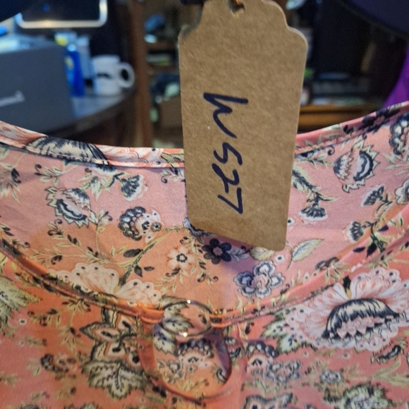 An Emery Rose Floral Sleeveless Mini Dress In A Size XL - Coral Color W/ Floral - Picture 8 of 9